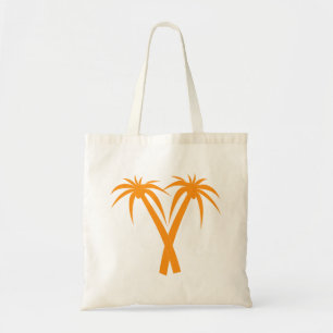 Bolsa Tote Palmeiras tropicais laranja Verão