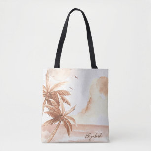 Bolsa Tote Palmeiras Tropicais Rústicas