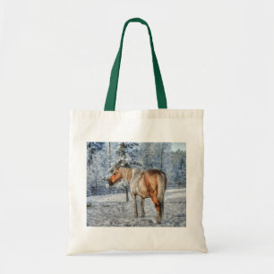 Bolsa Tote Palomino Paint Horse e Snow para amantes de animai