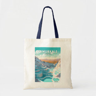 Bolsa Tote Pamukkale Turkey Viagem Art Vintage