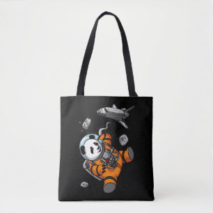 Bolsa Tote Panda Bear Space Astronauta Engraçado Animal