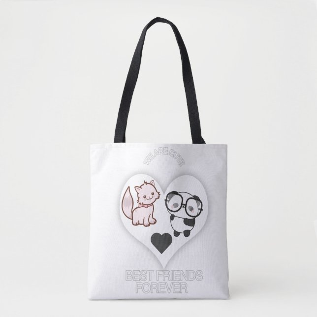 Bolsa Tote PANDA CAT oferece diversão (Frente)