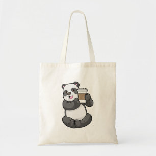 Bolsa Tote Panda com café para ir