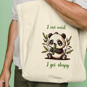 Bolsa Tote Panda comendo bambu Tote Bags