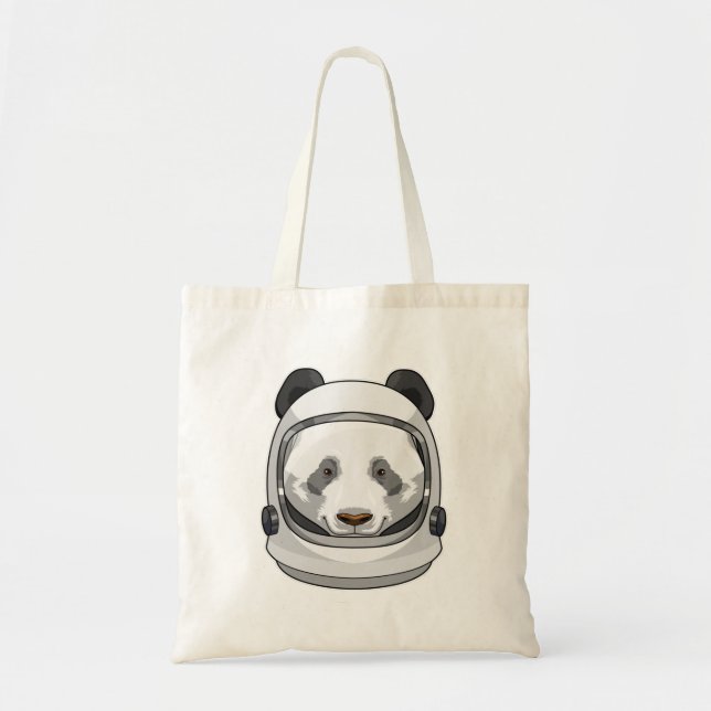 Bolsa Tote Panda como astronauta com Helmet (Frente)