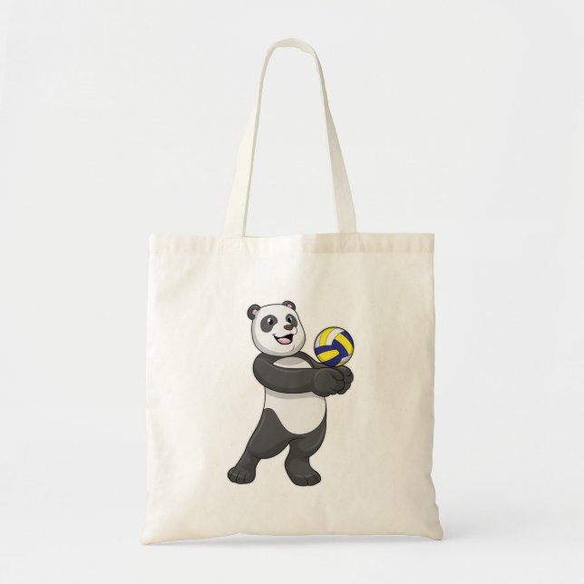Bolsa Tote Panda como jogador de voleibol (Frente)