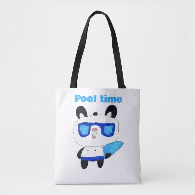 Bolsa Tote panda de piscina (Frente)