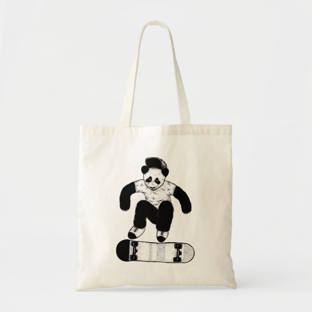 Bolsa Tote Panda de Skate (Frente)