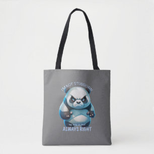 Bolsa Tote Panda, eu não sou teimoso, meu jeito é sempre corr