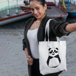 Bolsa Tote Panda Geométrica