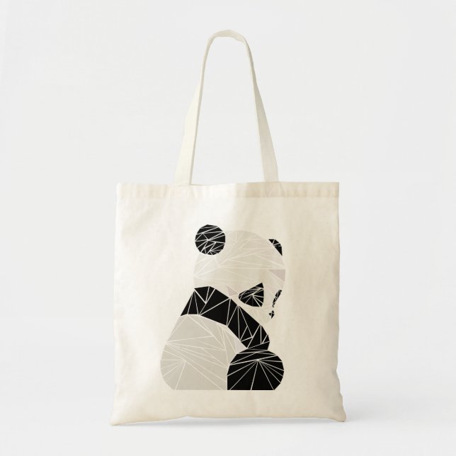 Bolsa Tote Panda geométrica (Frente)