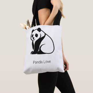 Bolsa Tote Panda Geométrico Minimalista