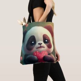 Bolsa Tote Panda Heart (2 caras):