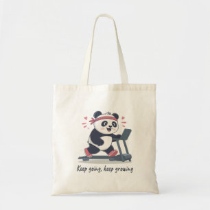 Bolsa Tote Panda Motivacional Fofo em Esteira