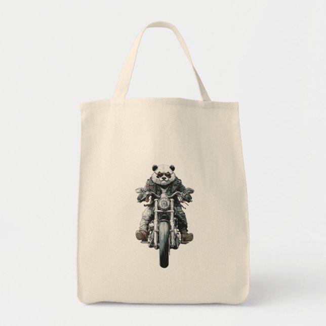 Bolsa Tote Panda Motoqueiro (Frente)