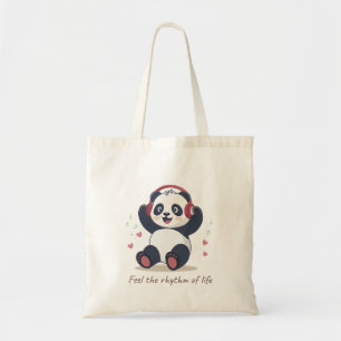 Bolsa Tote Panda Música Fofa
