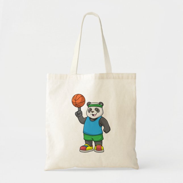 Bolsa Tote Panda no Esporte com Basquete (Frente)