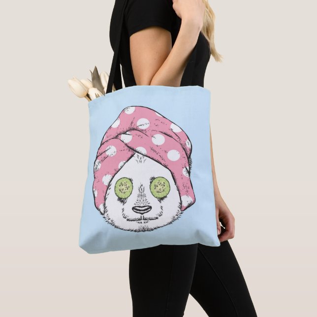 Bolsa Tote Panda nos termas (Close Up)