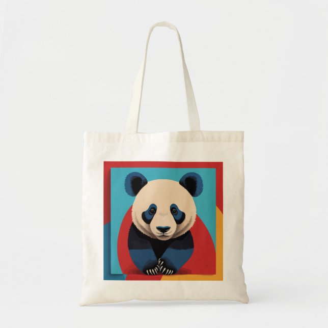 Bolsa Tote Panda pop art (Frente)