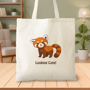 Bolsa Tote Panda Vermelho Fofo