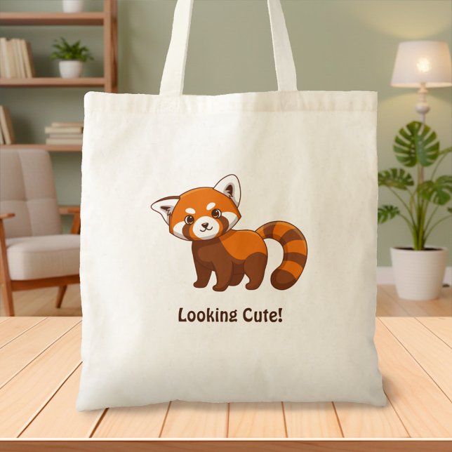Bolsa Tote Panda Vermelho Fofo (Criador carregado)