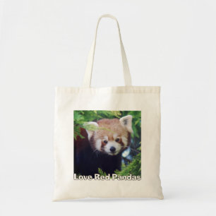 Bolsa Tote Pandas vermelhas do amor