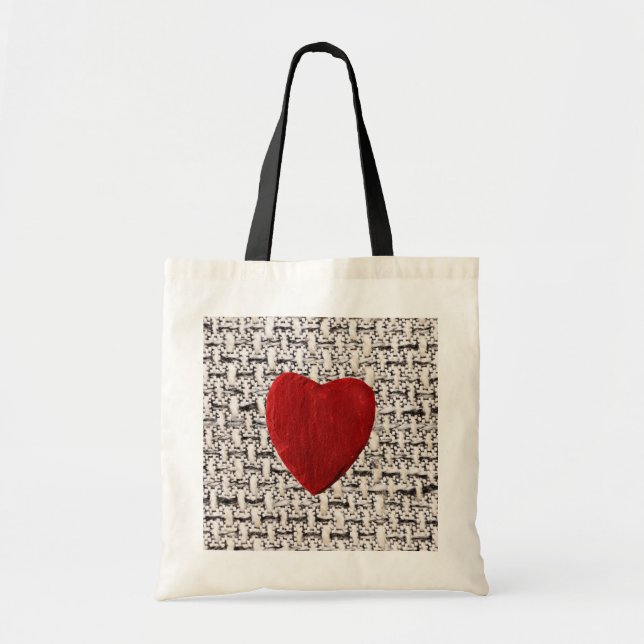 Bolsa Tote Pano de fundo de substância com coração (Frente)