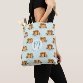 Bolsa Tote Panquecas com Xarope de Maple e Padrão Polkadot