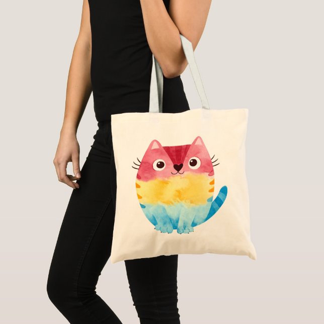 Bolsa Tote Pansexual_Cat Design Art (Frente (produto))