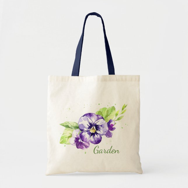 Bolsa Tote Pansy Floral (Frente)