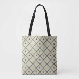 Bolsa Tote Pansy Lattice All over print tote.