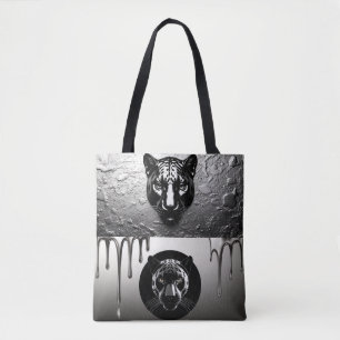 Bolsa Tote Pantera negra com detalhes de gotas de água 🐆