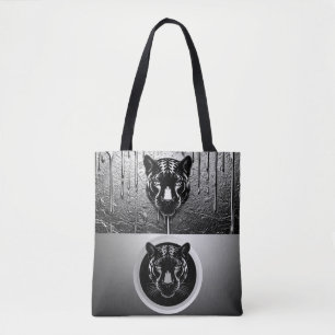 Bolsa Tote Pantera Preta Com Efeito de Pintura a Gotejar 🐆