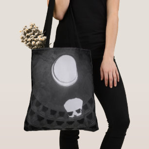 Bolsa Tote Pantheon Light Skull Roma Itália Preto e Branco