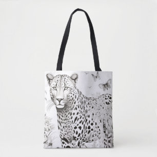 Bolsa Tote Panther Peaceful Nature Prairie Sketch Drach Art