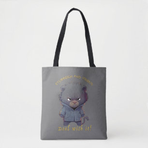 Bolsa Tote Panther Stubborn Lida Com Ele Engraçado Adorável