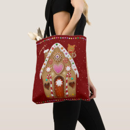 Bolsa Tote Pão De Gengala Doce Com Gato No Telhado