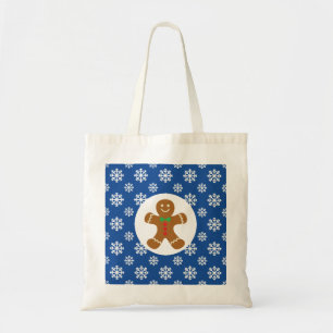 Bolsa Tote Pão de Natal / Pão de inverno Homem de Neve Flocos