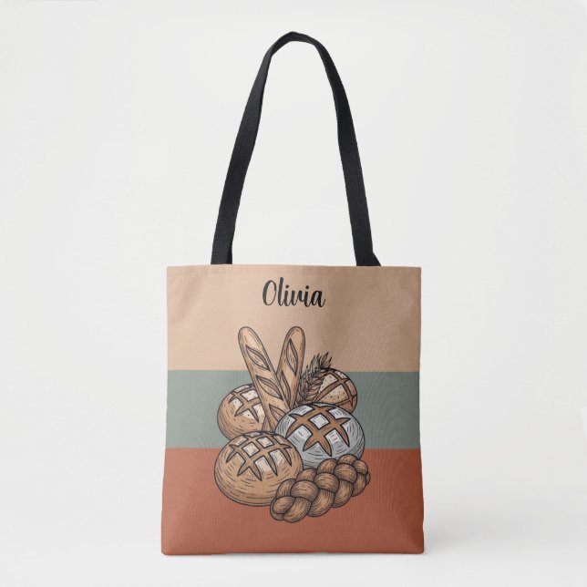 Bolsa Tote Pão Rústico Tradicional de Fermentação Natural & B (Frente)