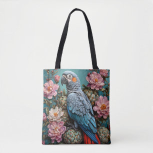 Bolsa Tote papagaio cacatua
