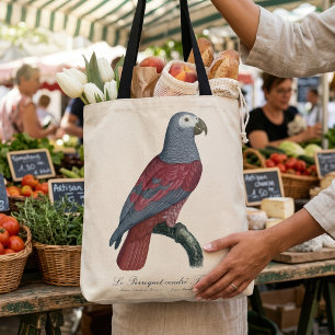 Bolsa Tote Papagaio Cinzento Africano Fator Vermelho Psittacu
