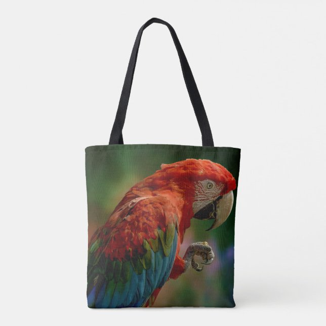 Bolsa Tote Papagaio Colorido (Verso)