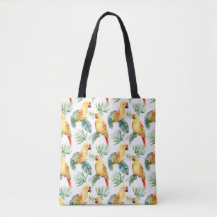 Bolsa Tote Papagaio Tropical Colorido