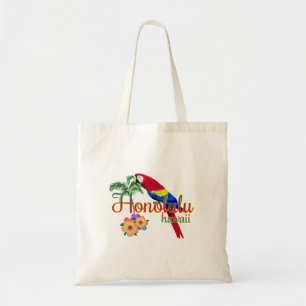 Bolsa Tote Papagaio Tropical Honolulu Hawaii