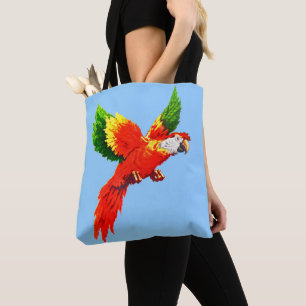 Bolsa Tote papagaio voador impressão