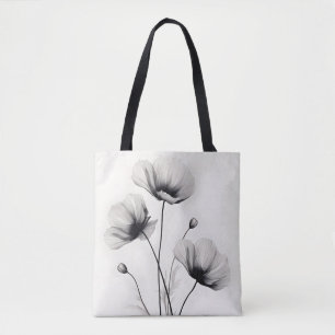 Bolsa Tote Papagaios Brancos Neutros Brilhantes Florais Por A