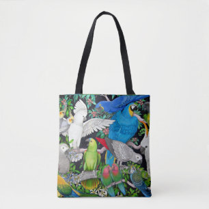 Bolsa Tote Papagaios do animal de estimação do mundo por to