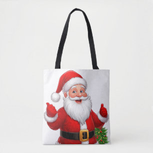 Bolsa Tote Papai Noel Alegre