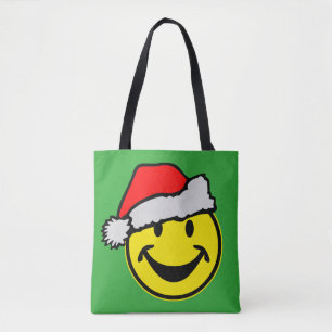 Bolsa Tote Papai Noel amarelo e seu dorso. & ideias