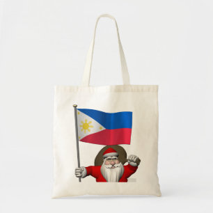 Bolsa Tote Papai Noel com a bandeira das Filipinas